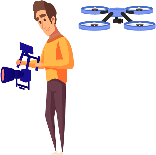 Hombre con drone
